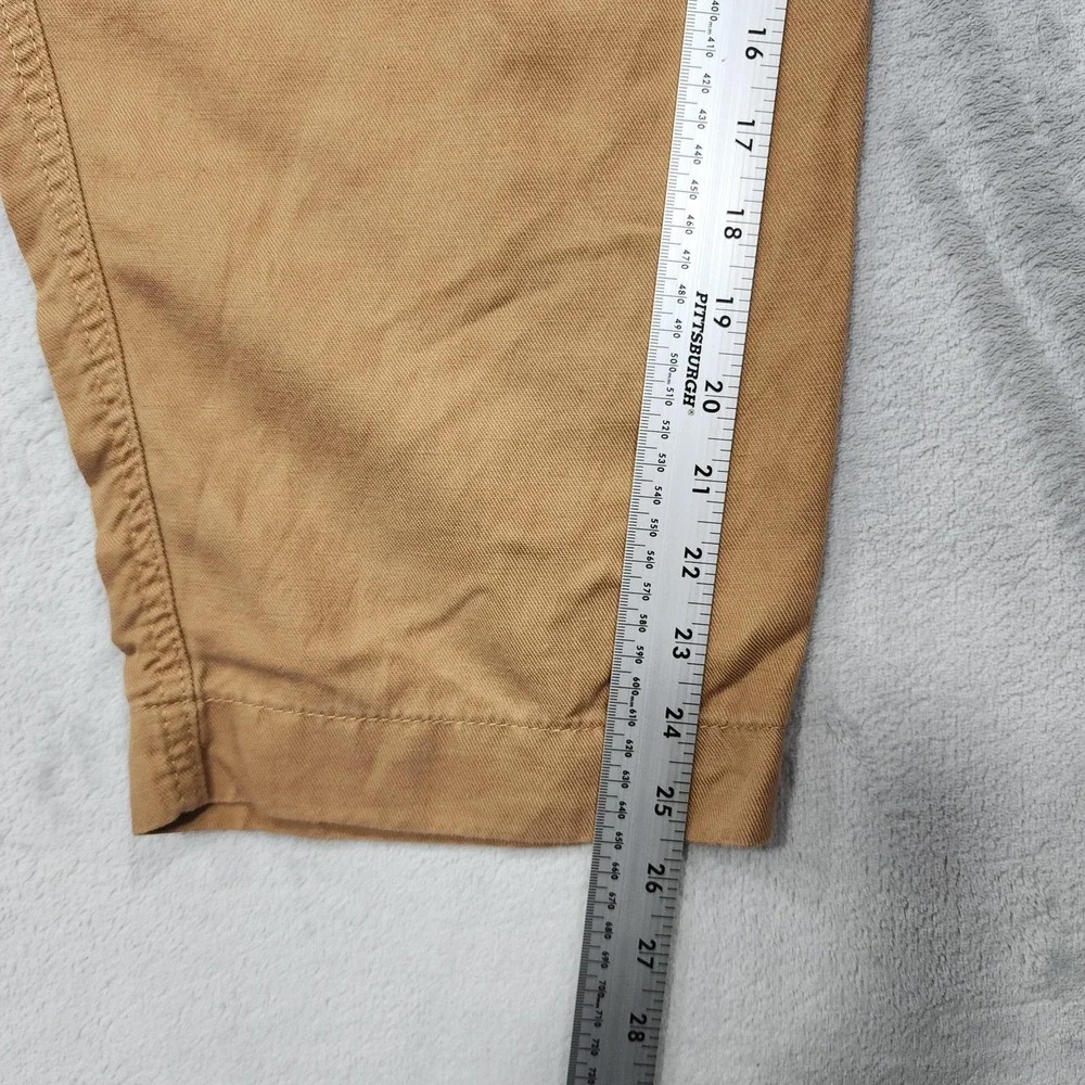 Banana Republic Pants Womens XXL Beige Linen Blend Twill Crop Pull On Pockets